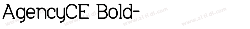 AgencyCE Bold字体转换
